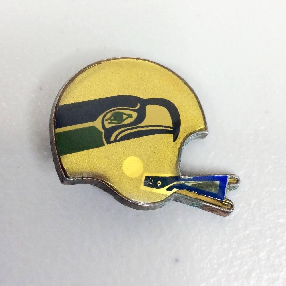 Vintage 1970s NFL Seattle Seahawks Lapel Pin Helmet Bird Logo
